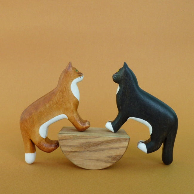 Forest Melody | Ginger Cat Black Cat wooden toy at Milk Tooth