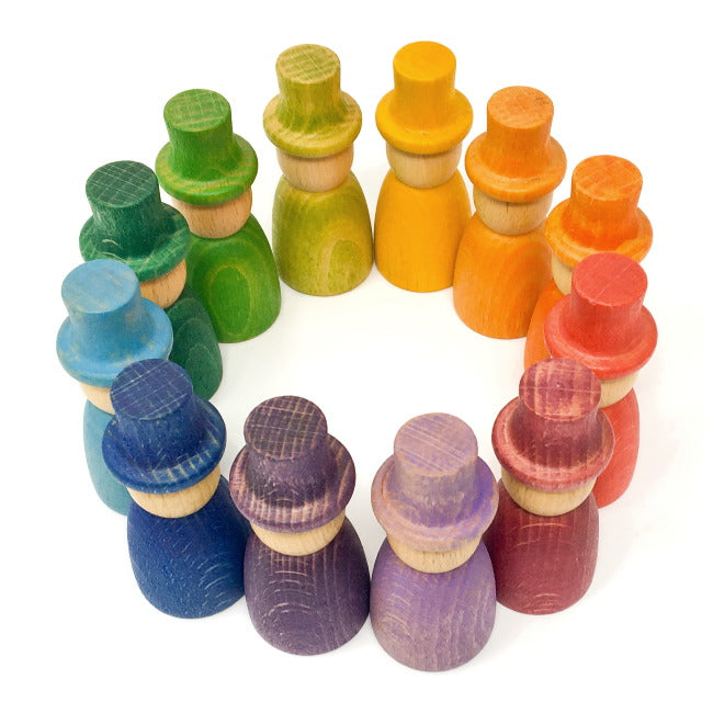 Grapat | 12 Magos Nins | Wooden Toy Wizards