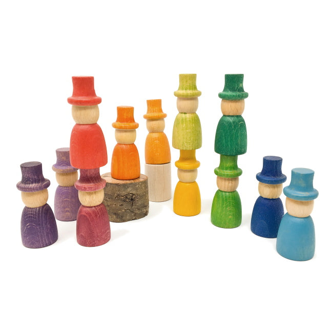 Grapat | 12 Magos Nins | Wooden Toy Wizards