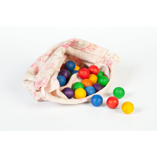 Grapat | Coloured Wooden Marbles 36 Pieces