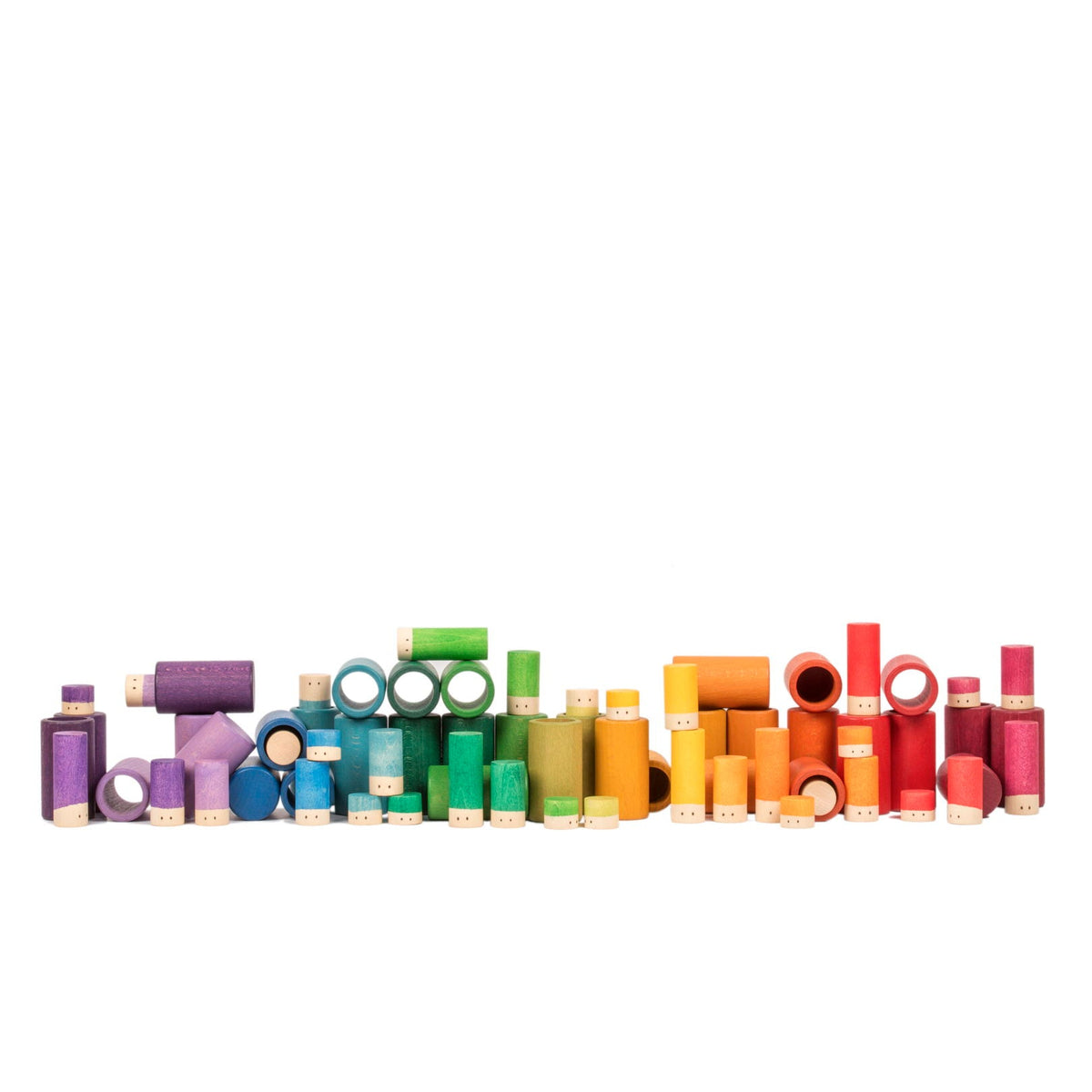Grapat | Lola | Wooden Toys | Columns &amp; Tubes 72 pieces
