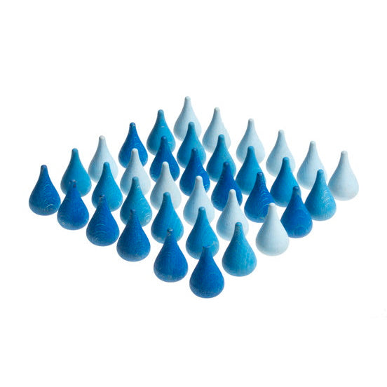 Grapat | Mandala | Blue Raindrops 36 Pieces wooden toy pieces