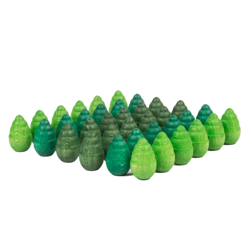 Grapat | Mandala | Green Trees 36 Pieces | Wooden Toys