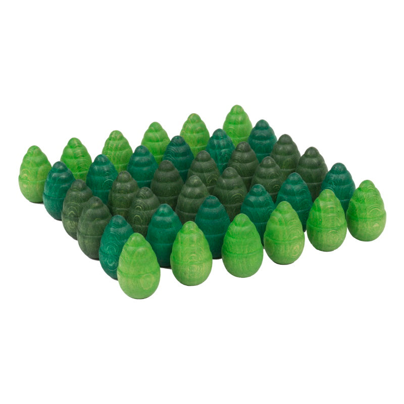 Grapat | Mandala | Green Trees 36 Pieces | Wooden Toys