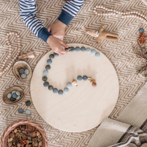 Grapat | Mandala | Grey Stones 36 Pieces | Wooden Toys