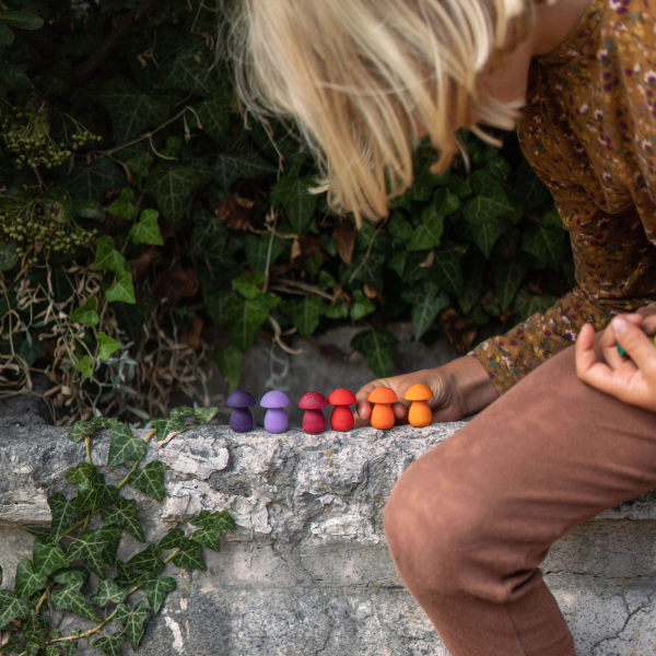 Grapat | Mandala | Little Rainbow Mushrooms 36 Pieces