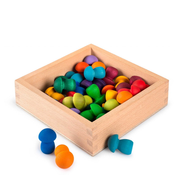 Grapat | Mandala | Little Rainbow Mushrooms 36 Pieces