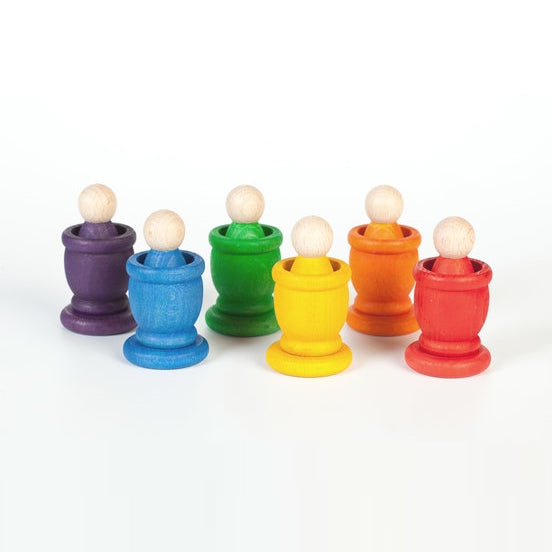 Grapat | Nins Mates and Coins | Rainbow | Wooden Toy Set
