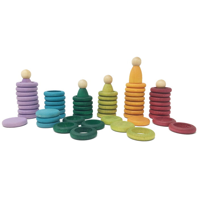 Grapat | Nins Rings and Coins | Wooden Toy Set