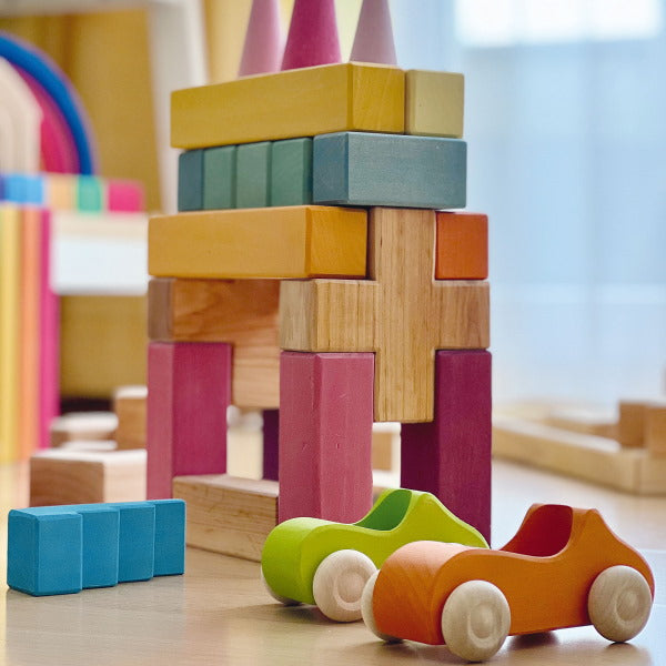 Grimm&#39;s Stairway Building Set with Large Stepped Pyramid at Milk Tooth