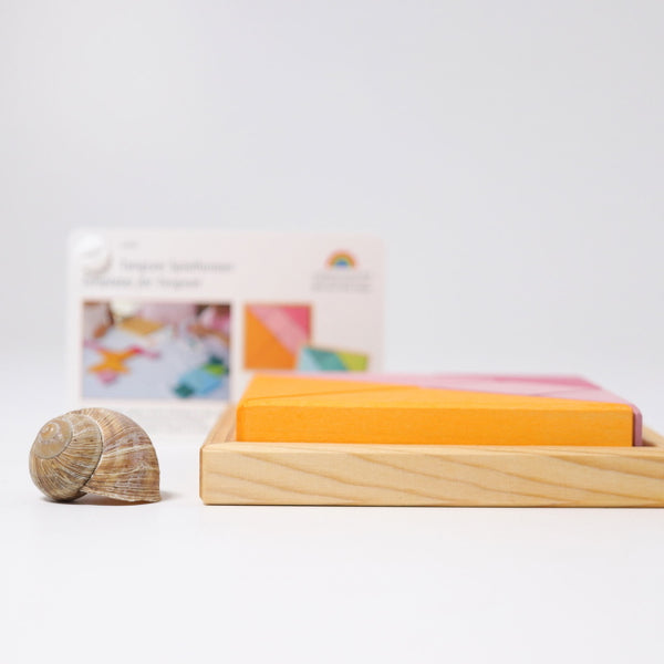 Grimm's | Tangram Pink/Orange - Milk Tooth