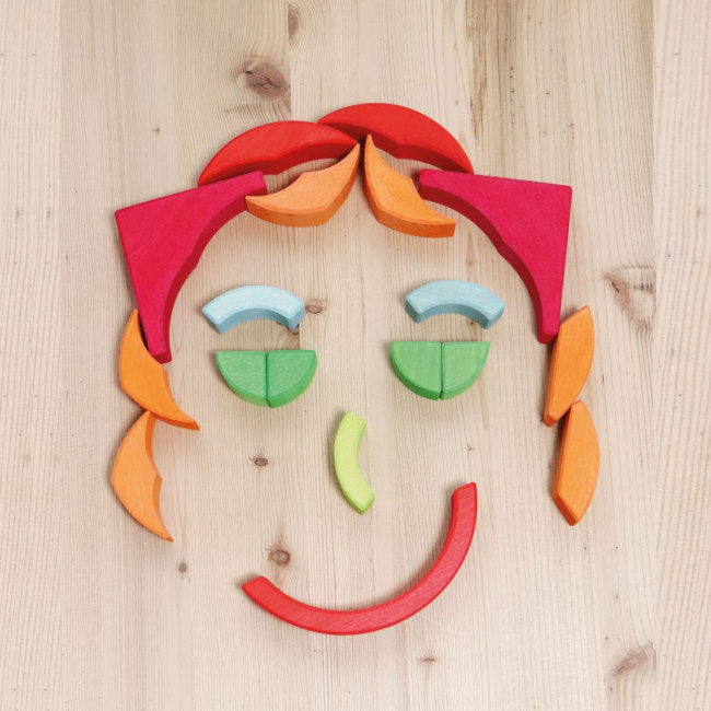 Grimm&#39;s | Arcs in Squares Building Set at Milk Tooth