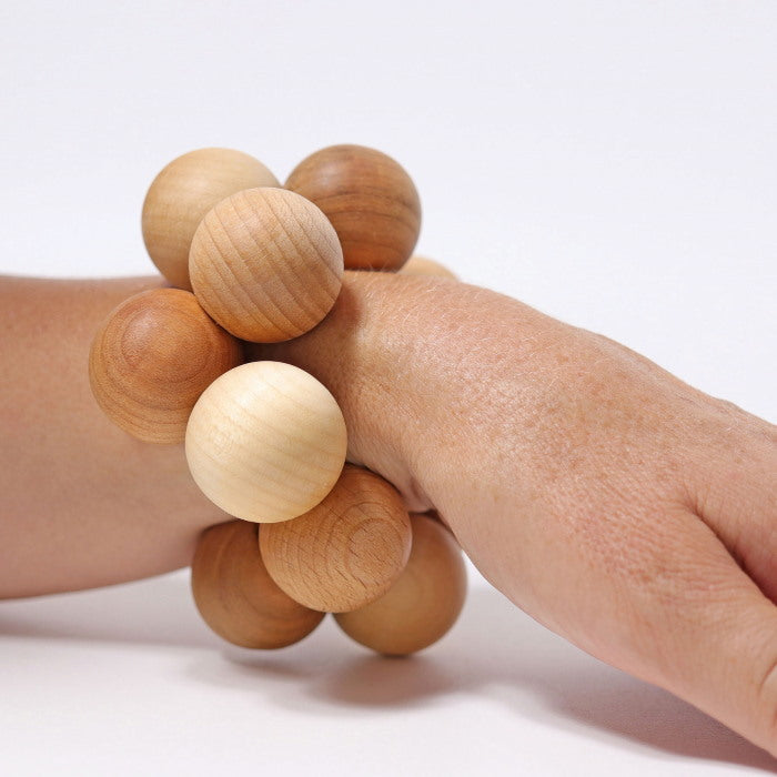 Grimm&#39;s | Bead Grasper | Natural | Wooden Toy for Babies