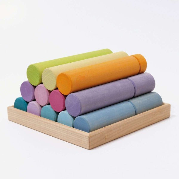 Grimm's | Building Rollers | Large | Pastel