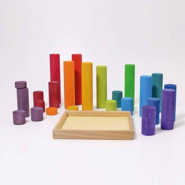 Grimm&#39;s | Building Rollers | Large | Rainbow