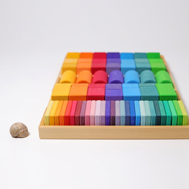 Grimm&#39;s | Building Set | Shapes &amp; Colours blocks at Milk Tooth