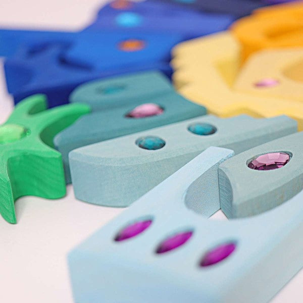 Grimm&#39;s | Building Set | Sparkling Mandala Orient | Wooden Blocks