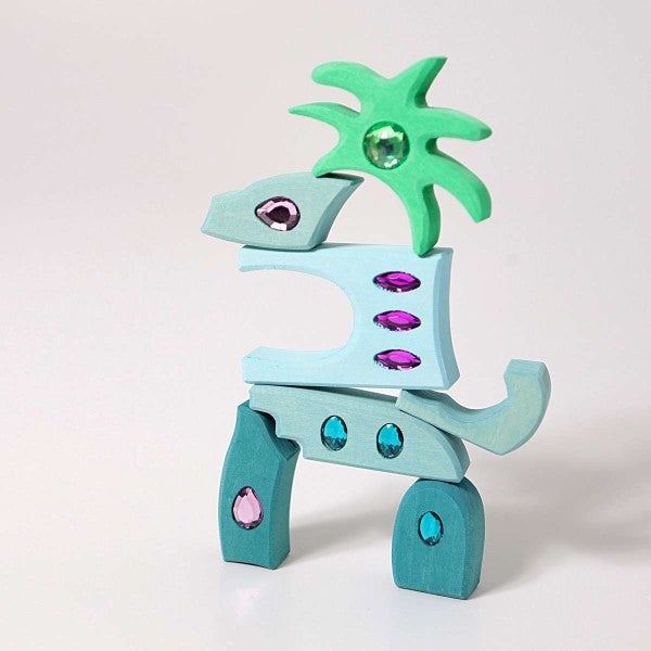 Grimm&#39;s | Building Set | Sparkling Mandala Orient | Wooden Blocks