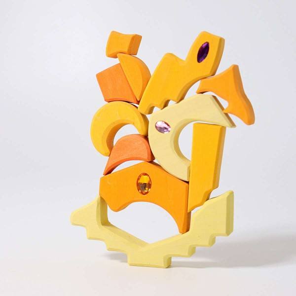 Grimm&#39;s | Building Set | Sparkling Mandala Orient | Wooden Blocks