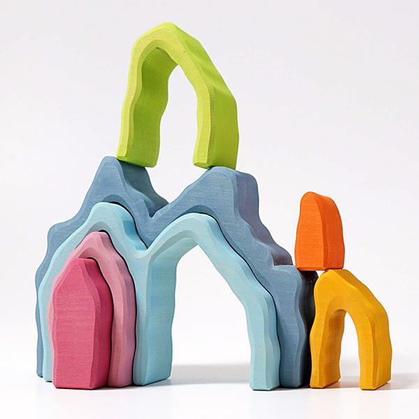 Grimm&#39;s | Coral Arch Stacker | Wooden Toy