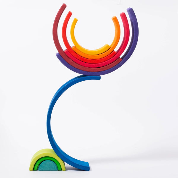 Grimm&#39;s | Counting Rainbow stacked and balanced as a flower