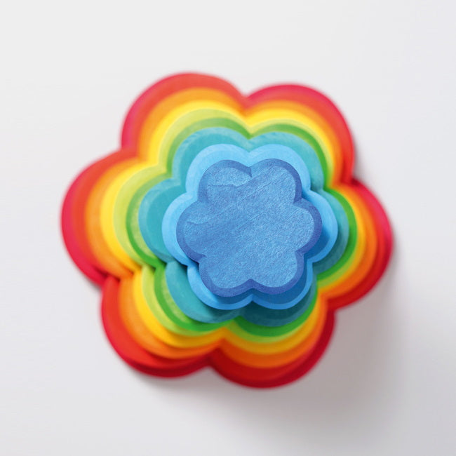 Grimm&#39;s | Flower Stacking Tower from above