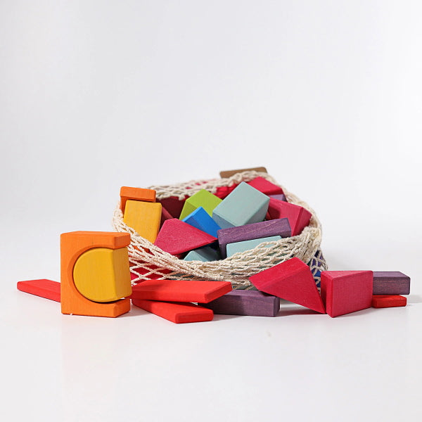 Grimm&#39;s | Geometric Blocks | Coloured 60 Pieces