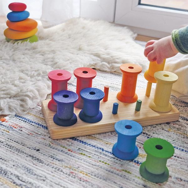 Grimm's | Large Bobbins Stacking Game