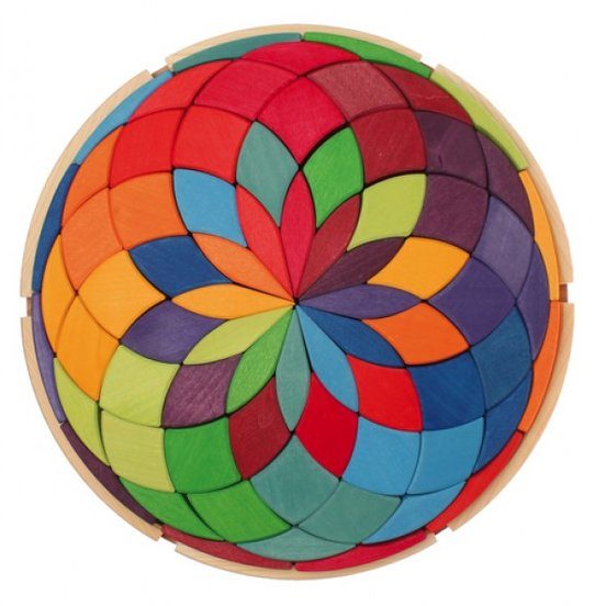 Grimm's | Large Colour Spiral | Mandala Puzzle | Building Set