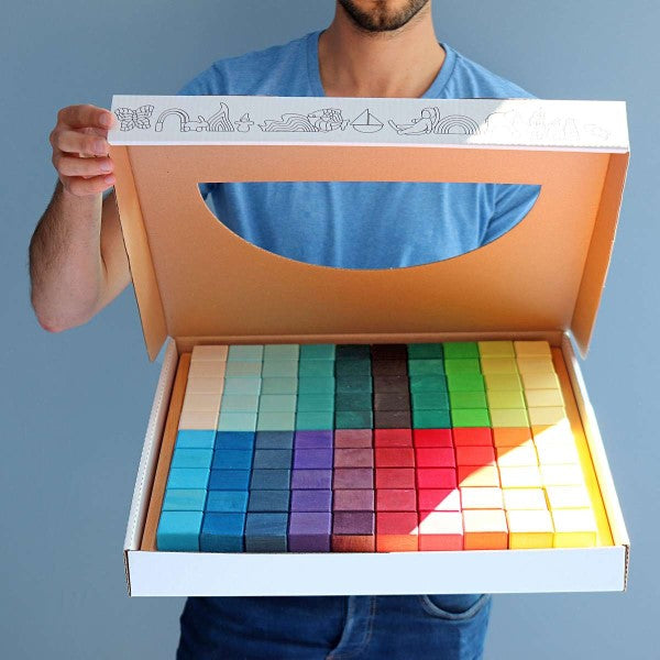 Grimm&#39;s | Large Mosaic Square | 100 Blocks building set