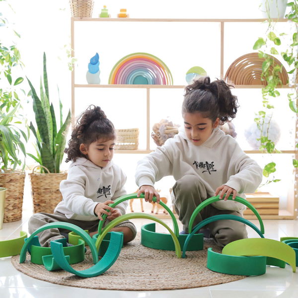 Grimm&#39;s | Large Rainbow Meadow Green at Milk Tooth