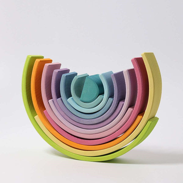 Grimm's | Rainbow Stacking Toy | Pastel | Large - Milk Tooth
