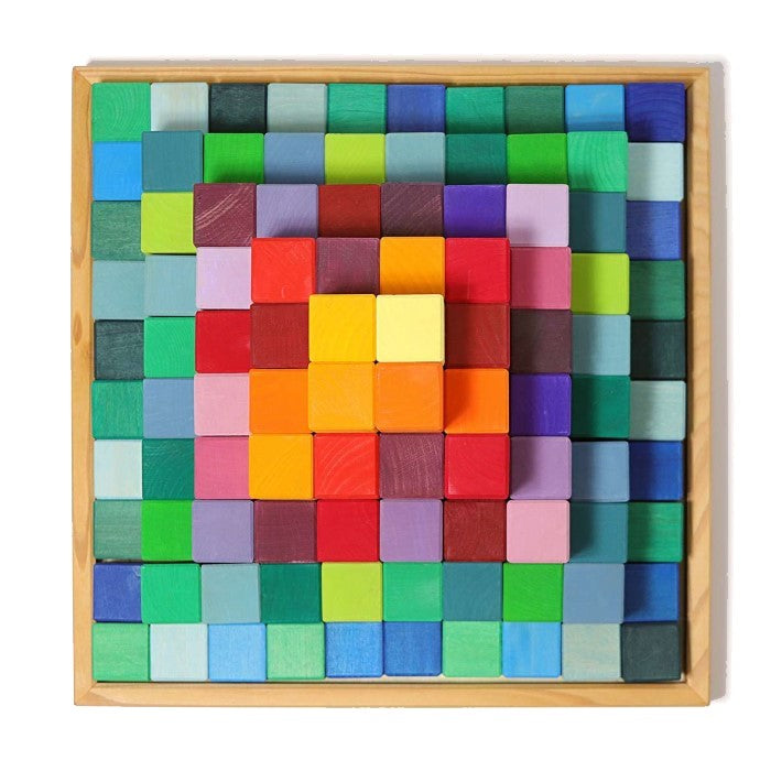 Grimm&#39;s | Stepped Pyramid | Large | Rainbow Building Blocks