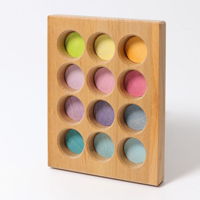 Grimm&#39;s | Sorting Board | Pastel  | Wooden Toy