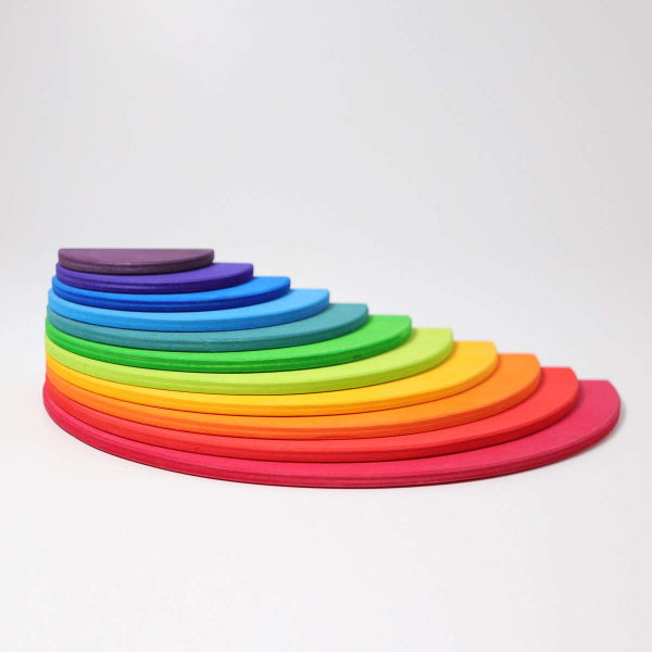 Grimm&#39;s Rainbow Semi Circles wooden toy at Milk Tooth
