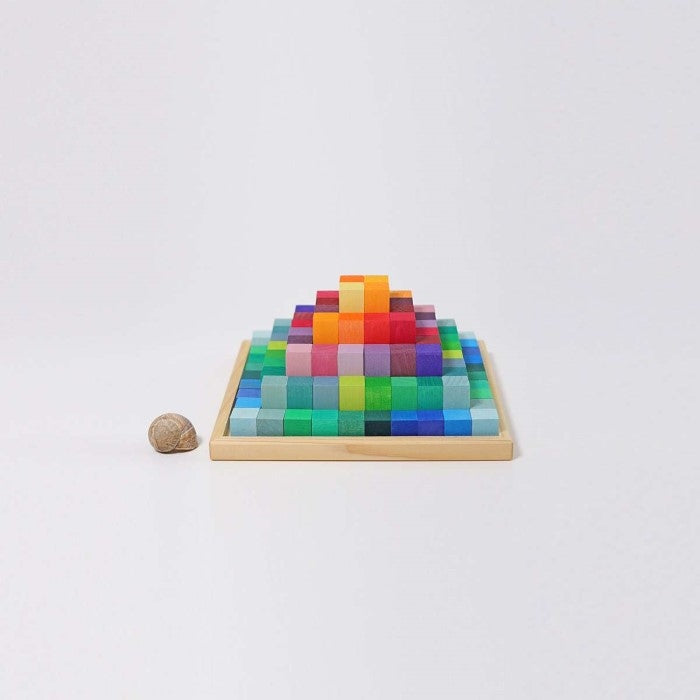 Grimm&#39;s | Stepped Pyramid | Small | Rainbow Building Blocks