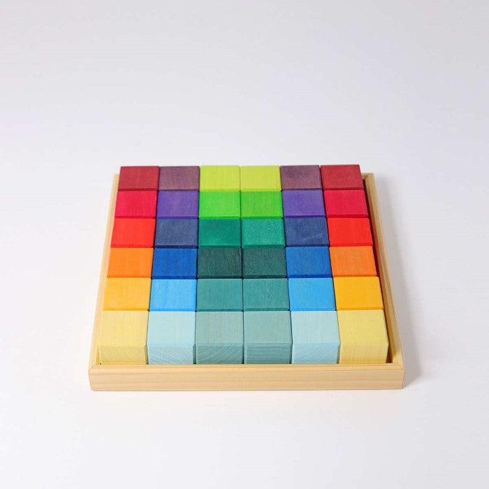 Grimm&#39;s | Square Mosaic | Rainbow 36 Blocks