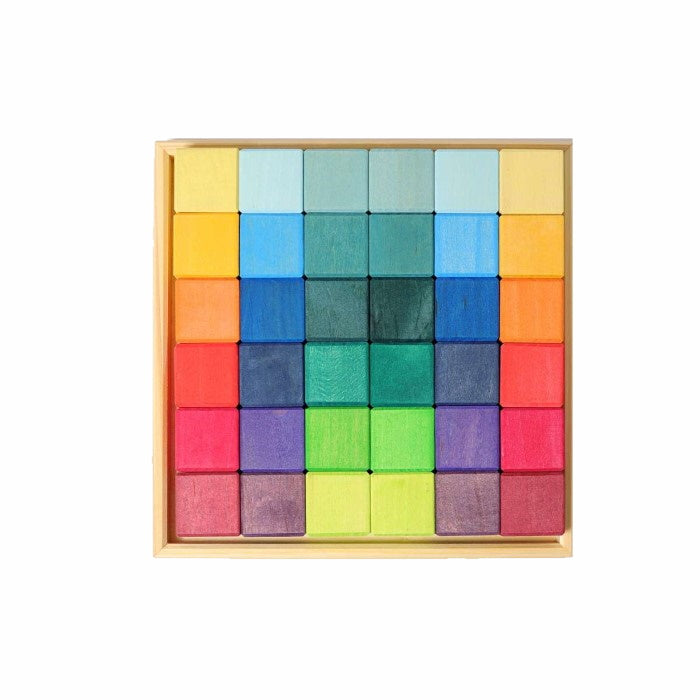 Grimm&#39;s | Square Mosaic | Rainbow 36 Blocks