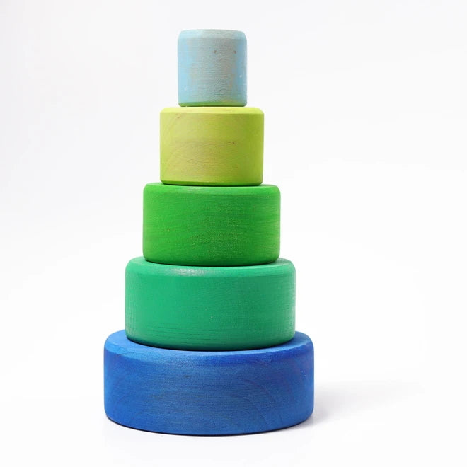 Grimm&#39;s | Coloured Stacking Bowls | Ocean Blue Green