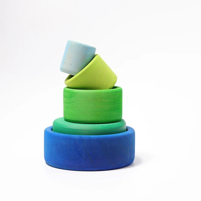Grimm&#39;s | Coloured Stacking Bowls | Ocean