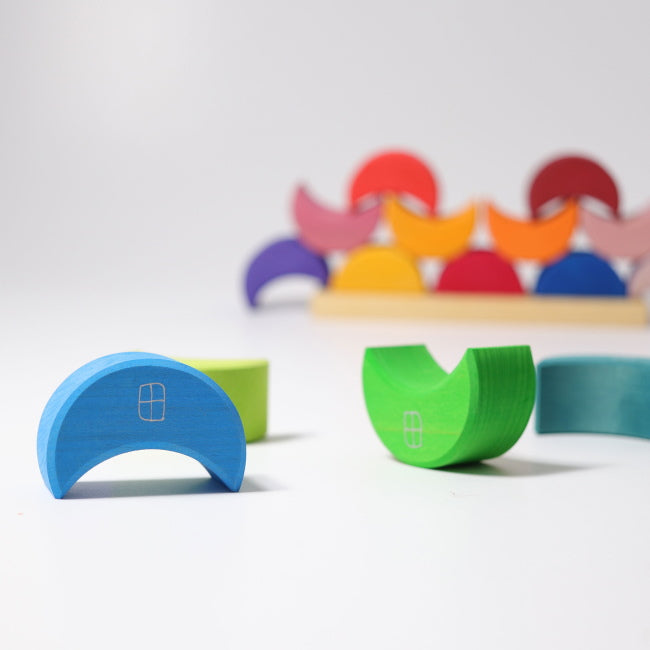 Grimm&#39;s | Stacking Moons wooden toy at Milk Tooth