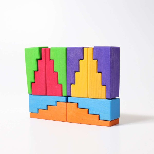 Grimm's | Stepped Roofs | Rainbow | Building Blocks Stairs