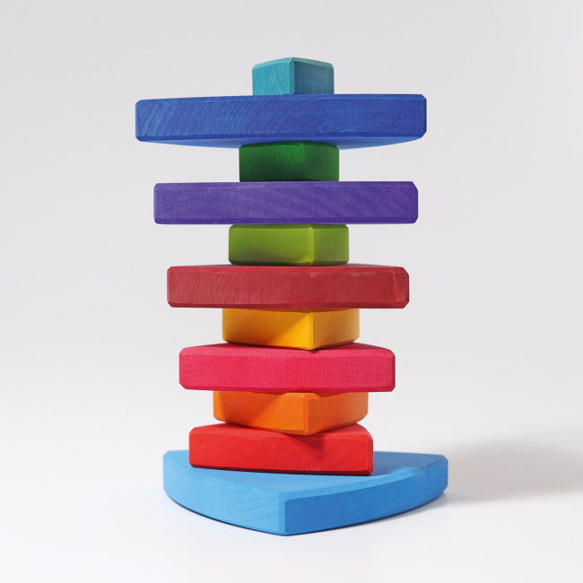 Grimm&#39;s | Triangular Stacking Tower | Large Rainbow