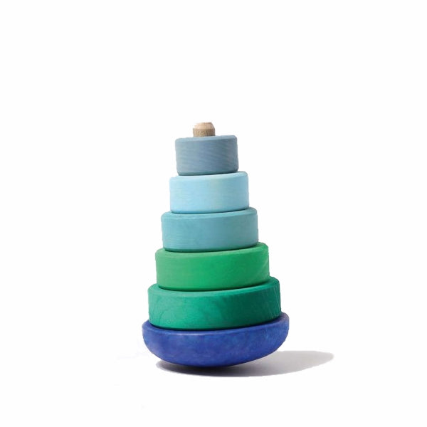 Grimm&#39;s | Wobbly Stacking Tower | Blue