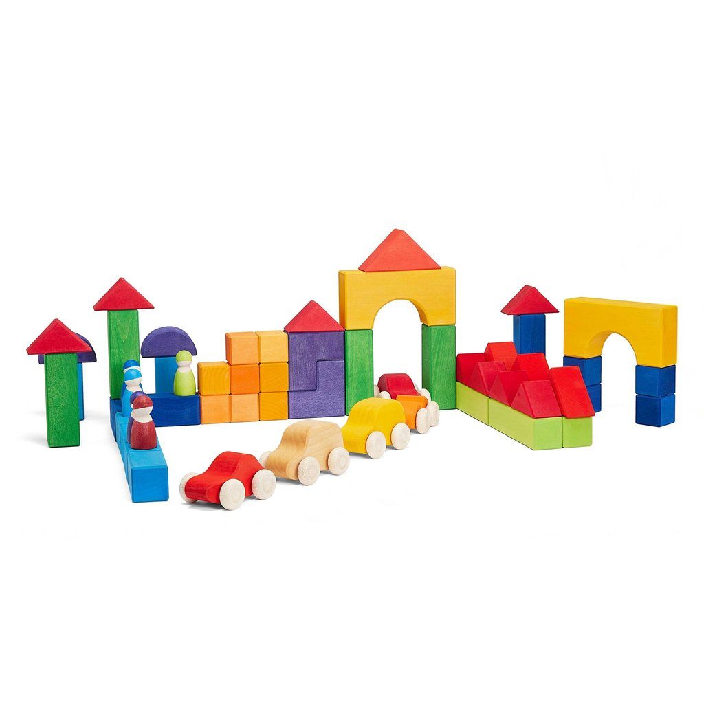 Grimm&#39;s | Coloured Wooden Cars | 6 Pieces