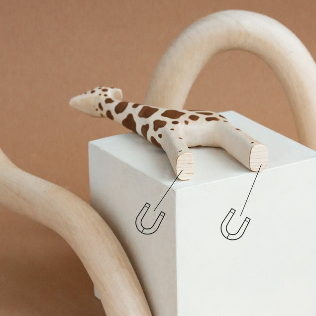 Iz Vetvey | Wooden Giraffe Toy with embedded magnets
