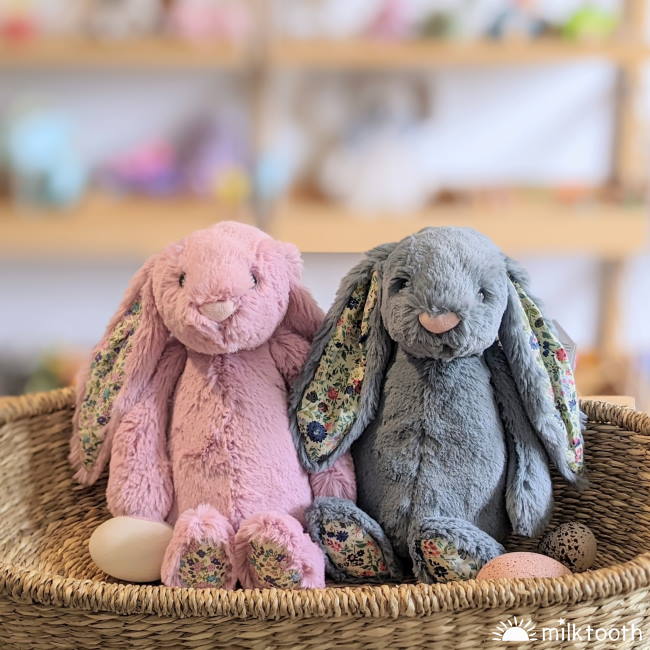 Jellycat | Blossom Bashful Bunny Medium Dusky Blue at Milk Tooth