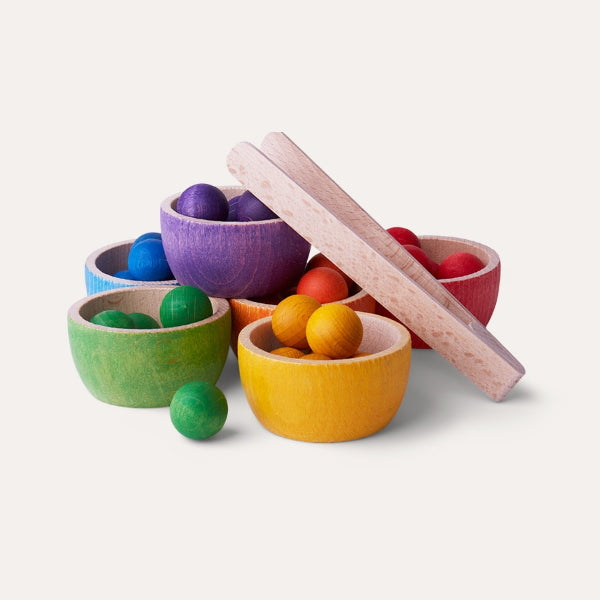 Grapat | Bowls and Marbles | Wooden Toys