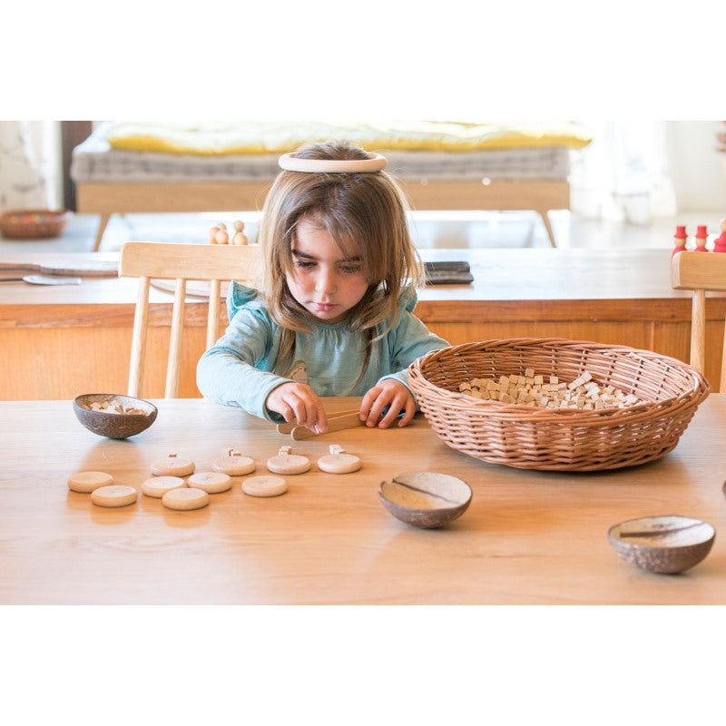 Grapat | Coins to Count | 60 Pieces | Numbered Wooden Toys