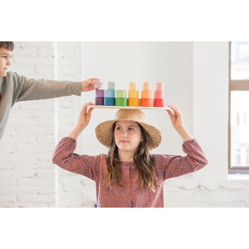 Grapat | Nest Bowls | 24 Pieces | Wooden Nesting Toys